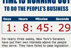 Countdown clock on Governor Paterson's website